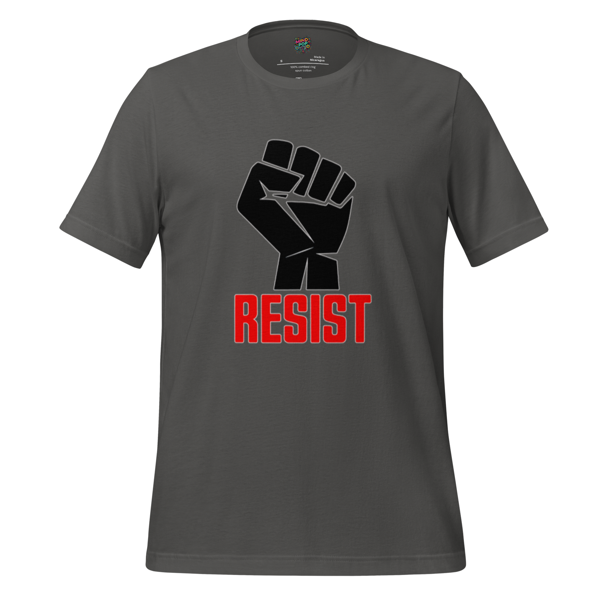 Resist Fist Graphic Tee — Political Protest Shirt Asphalt