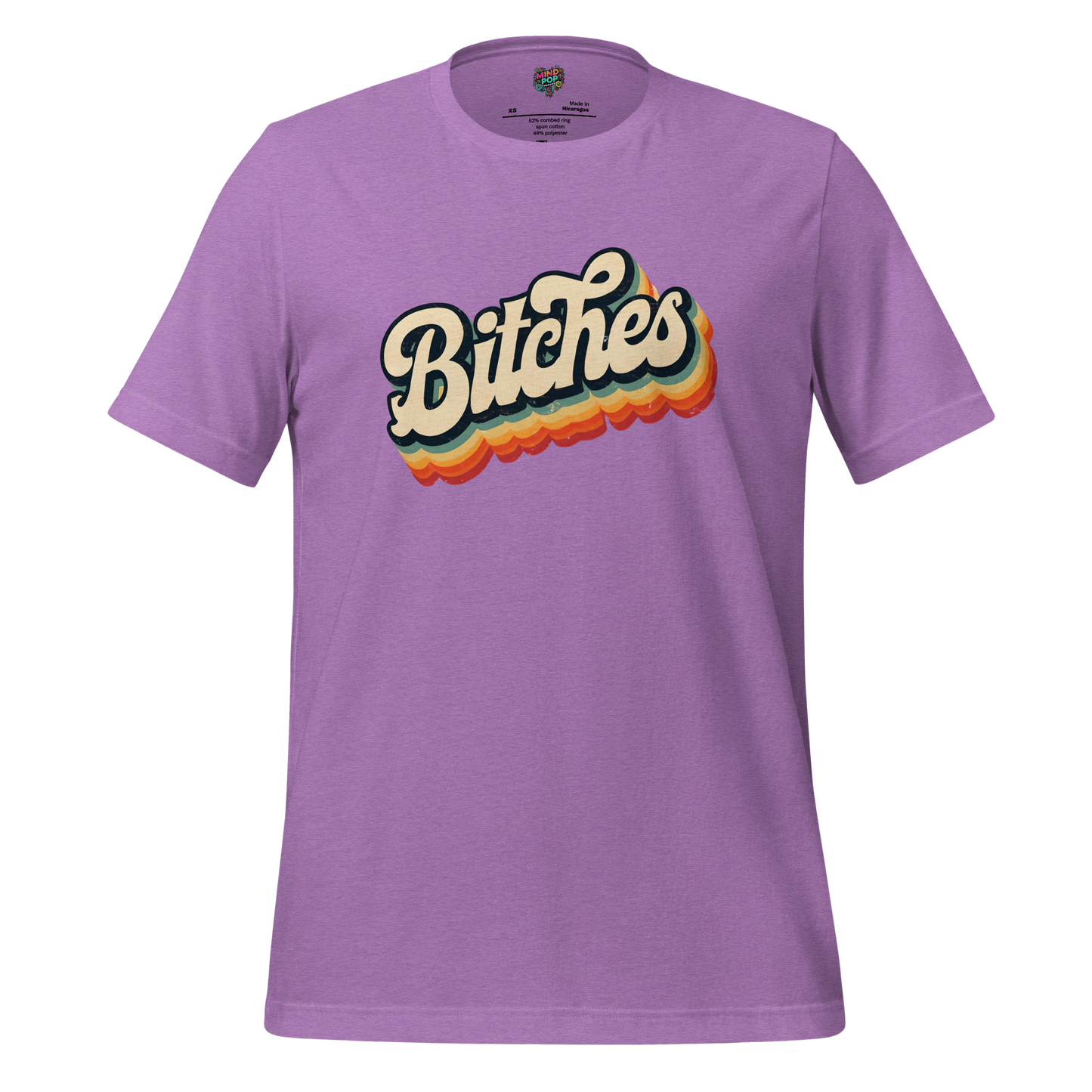 Retro Bitches Shirt Heather Team Purple
