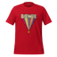 Bowie's Ziggy Stardust Lightning Bolt Tee — 70s Glam Rock Style Red