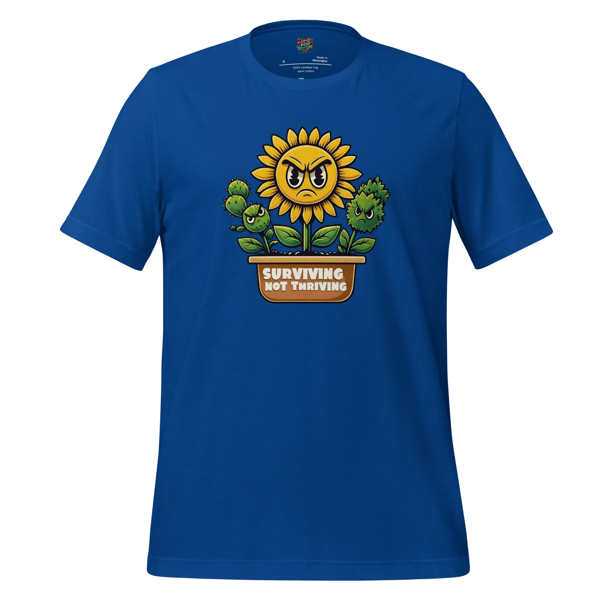 Sad Flower Surviving Not Thriving Shirt for Realists & Overthinkers True Royal