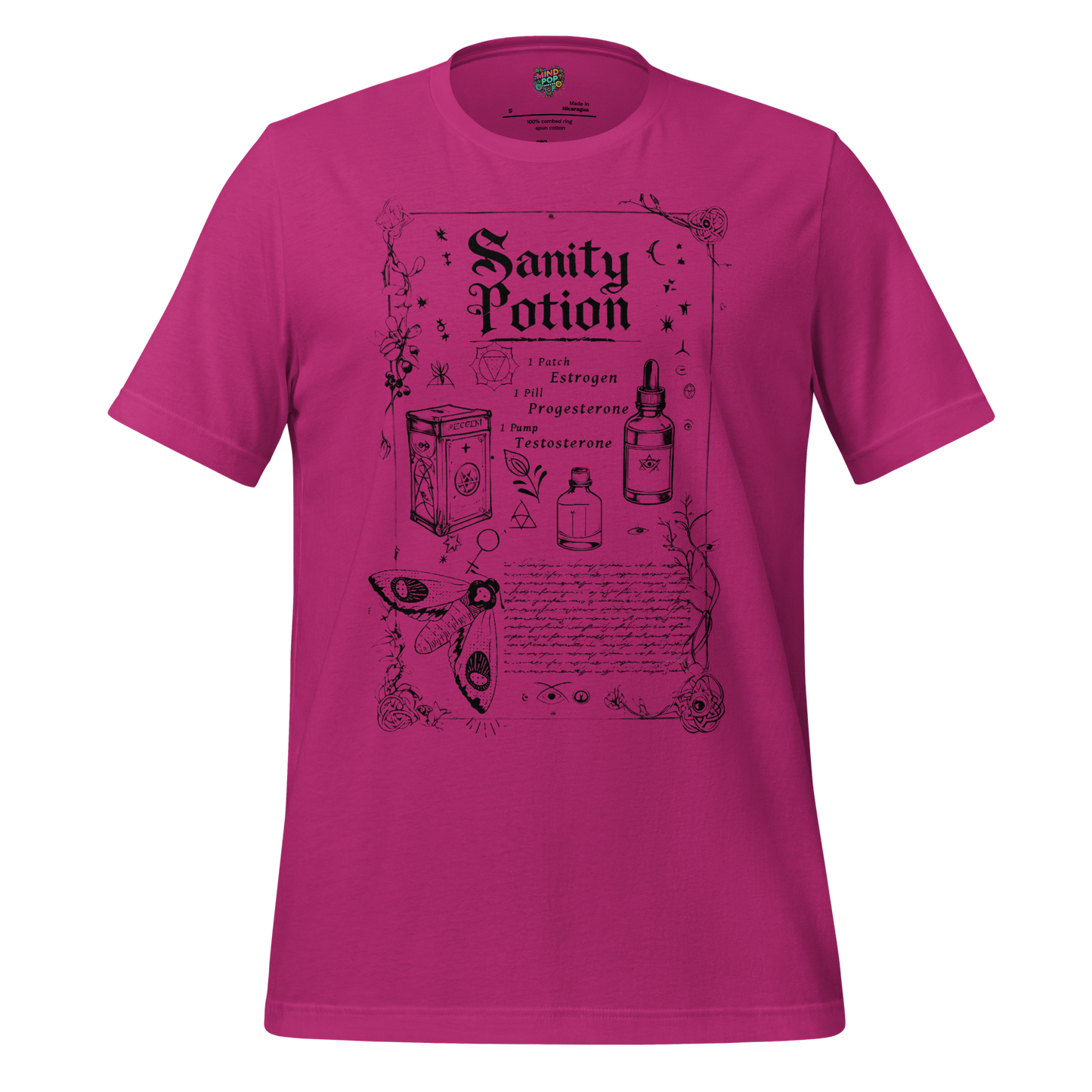 Sanity Potion Spell Book Shirt Berry