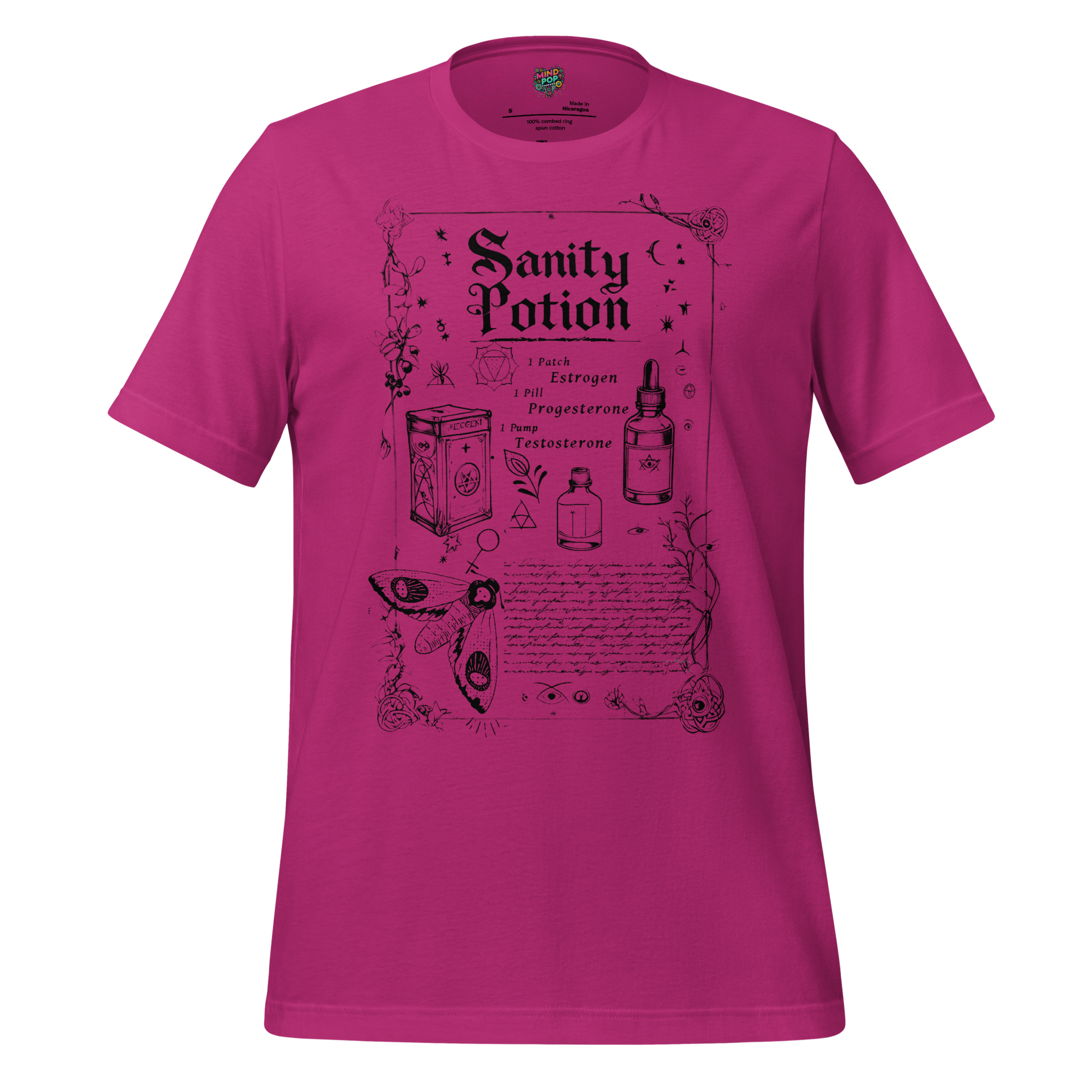 Sanity Potion Spell Book Shirt Berry