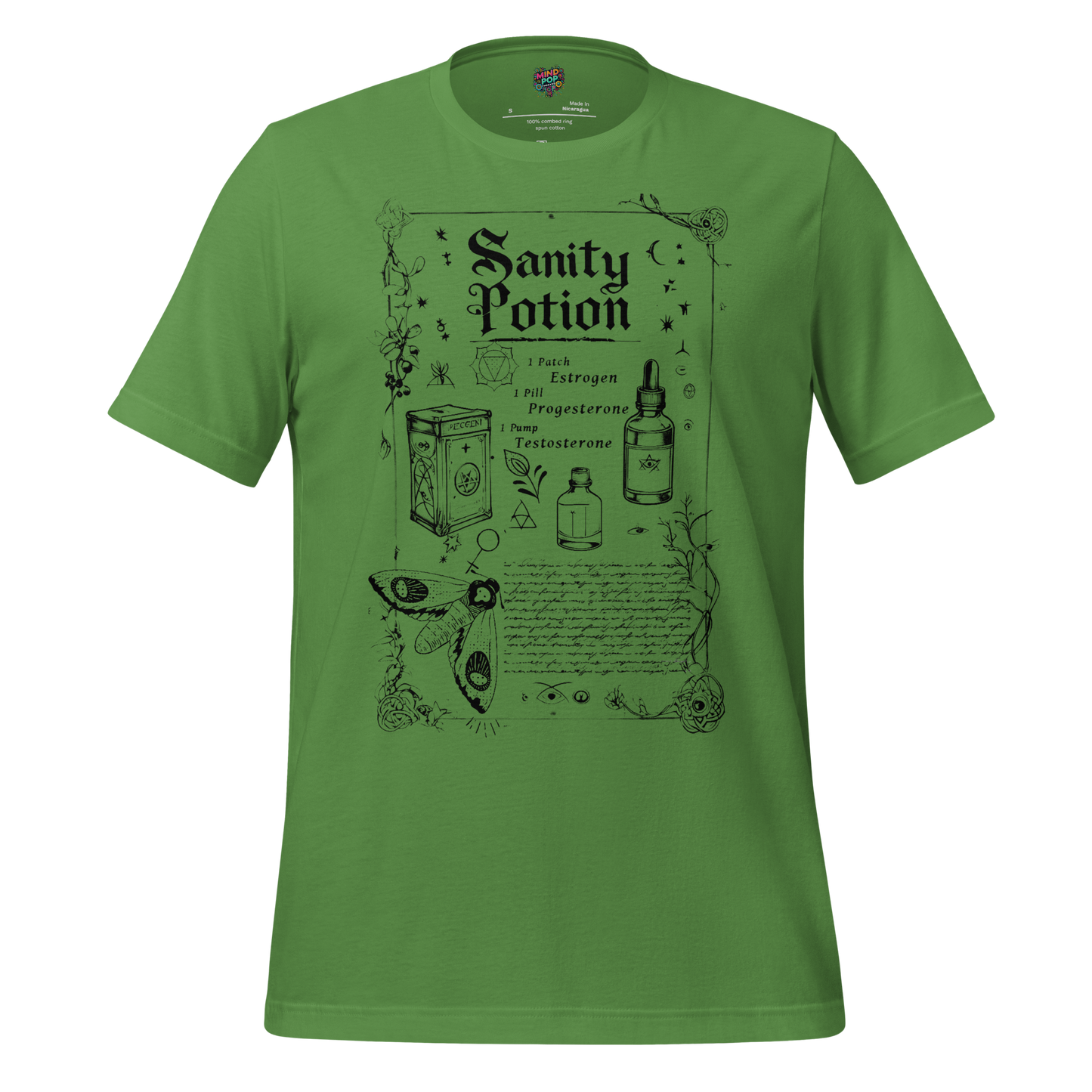 Sanity Potion Spell Book Shirt Leaf