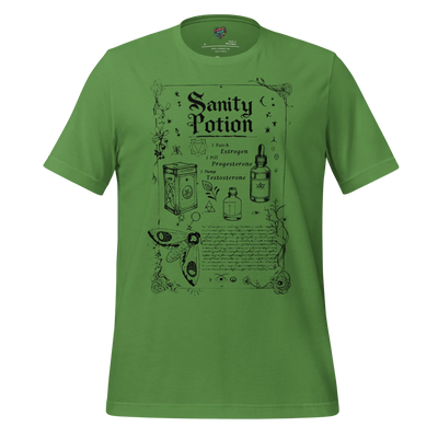 Sanity Potion Spell Book Shirt Leaf
