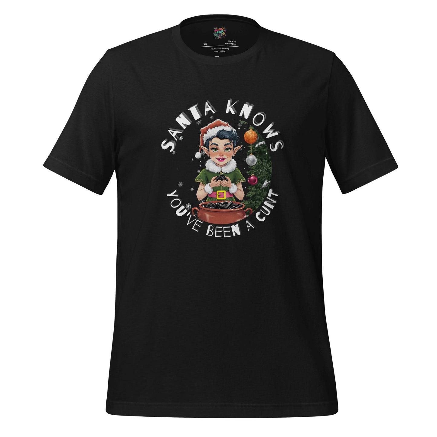 Santa Knows You’ve Been a Cunt Shirt Vintage Black