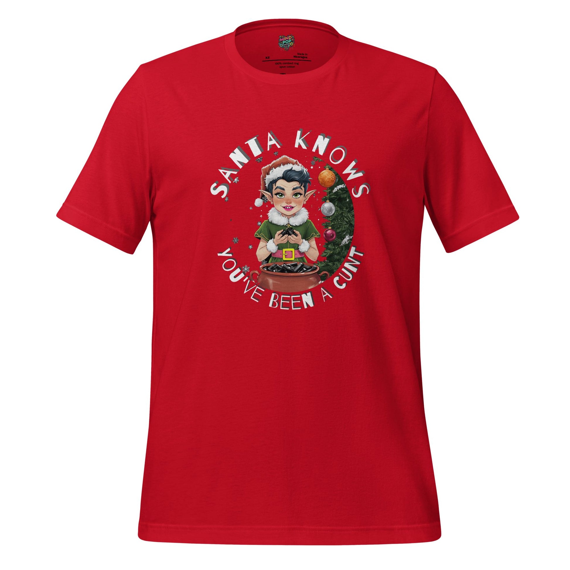 Santa Knows You’ve Been a Cunt Shirt Red