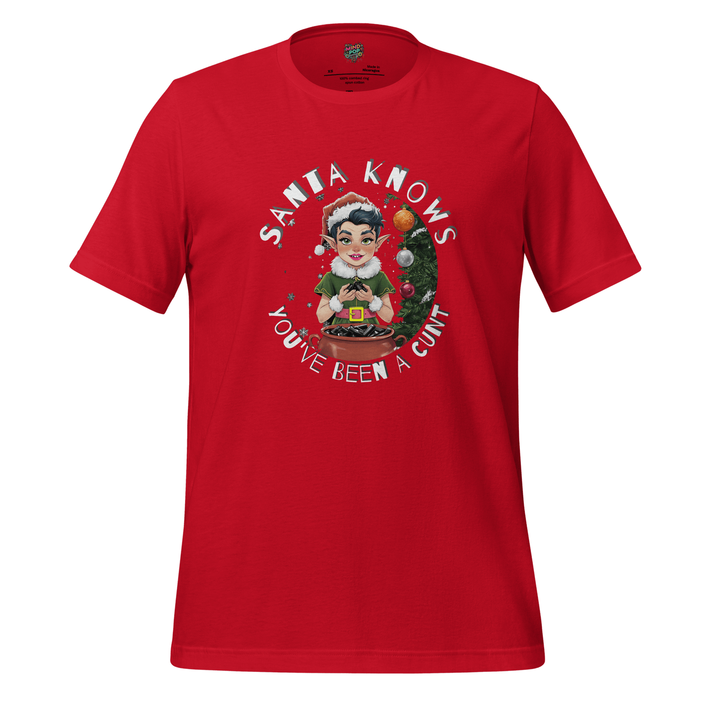 Santa Knows You’ve Been a Cunt Shirt Red