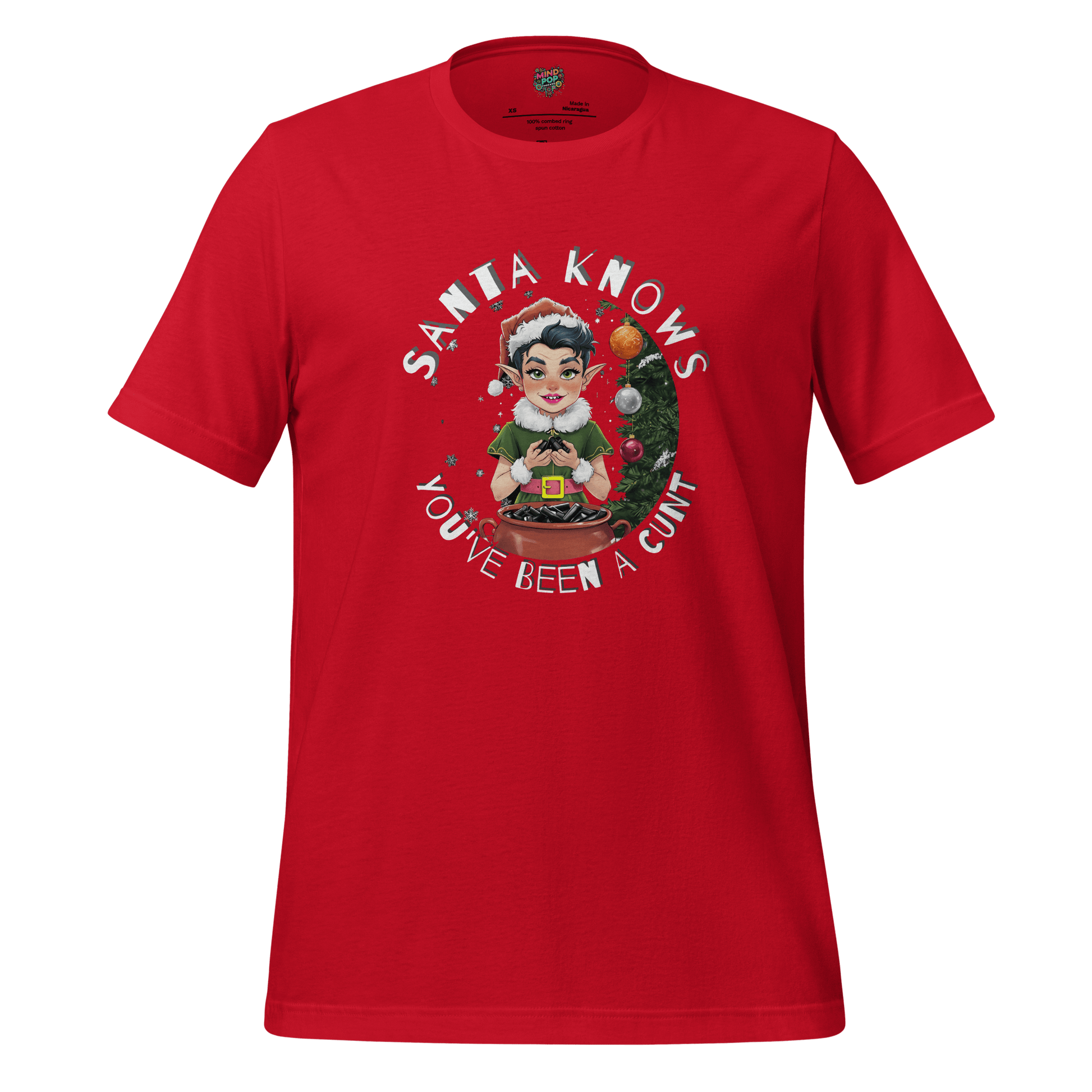 Santa Knows You’ve Been a Cunt Shirt Red