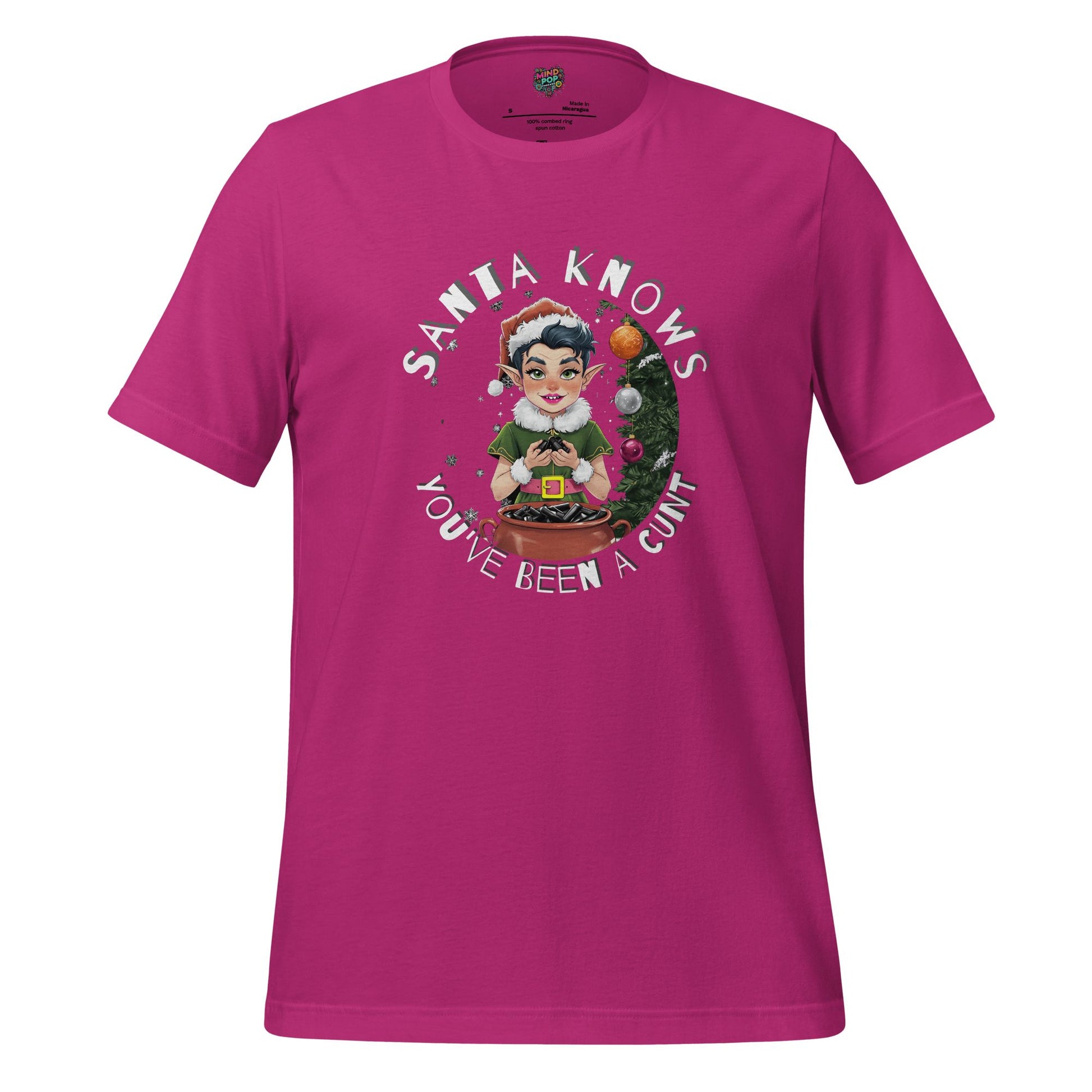 Santa Knows You’ve Been a Cunt Shirt Berry