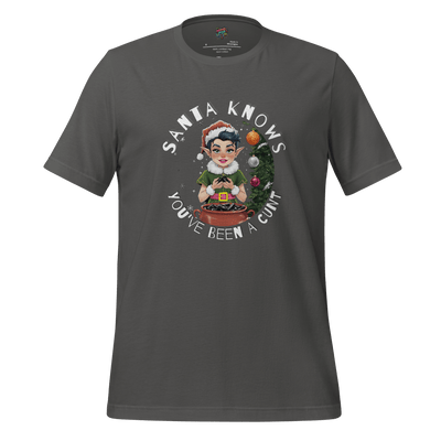 Santa Knows You’ve Been a Cunt Shirt Asphalt