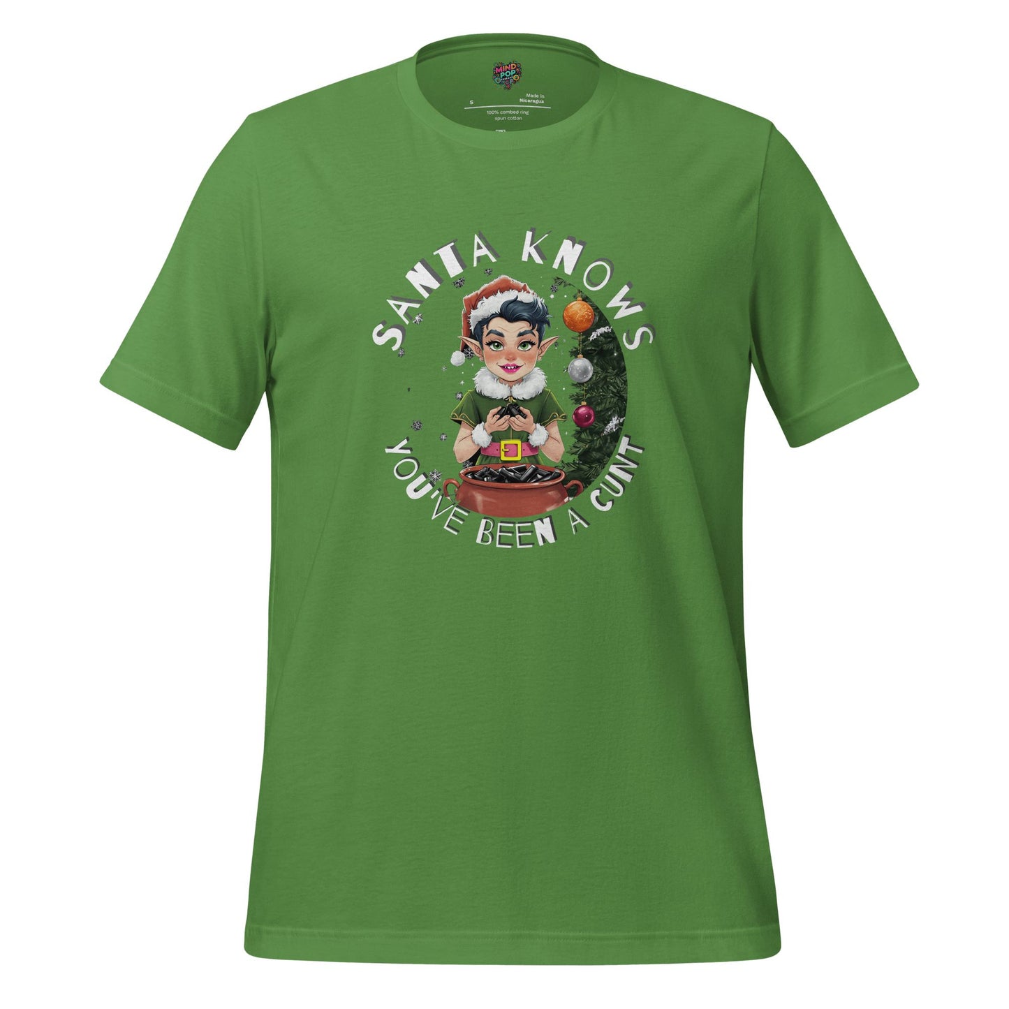 Santa Knows You’ve Been a Cunt Shirt Leaf