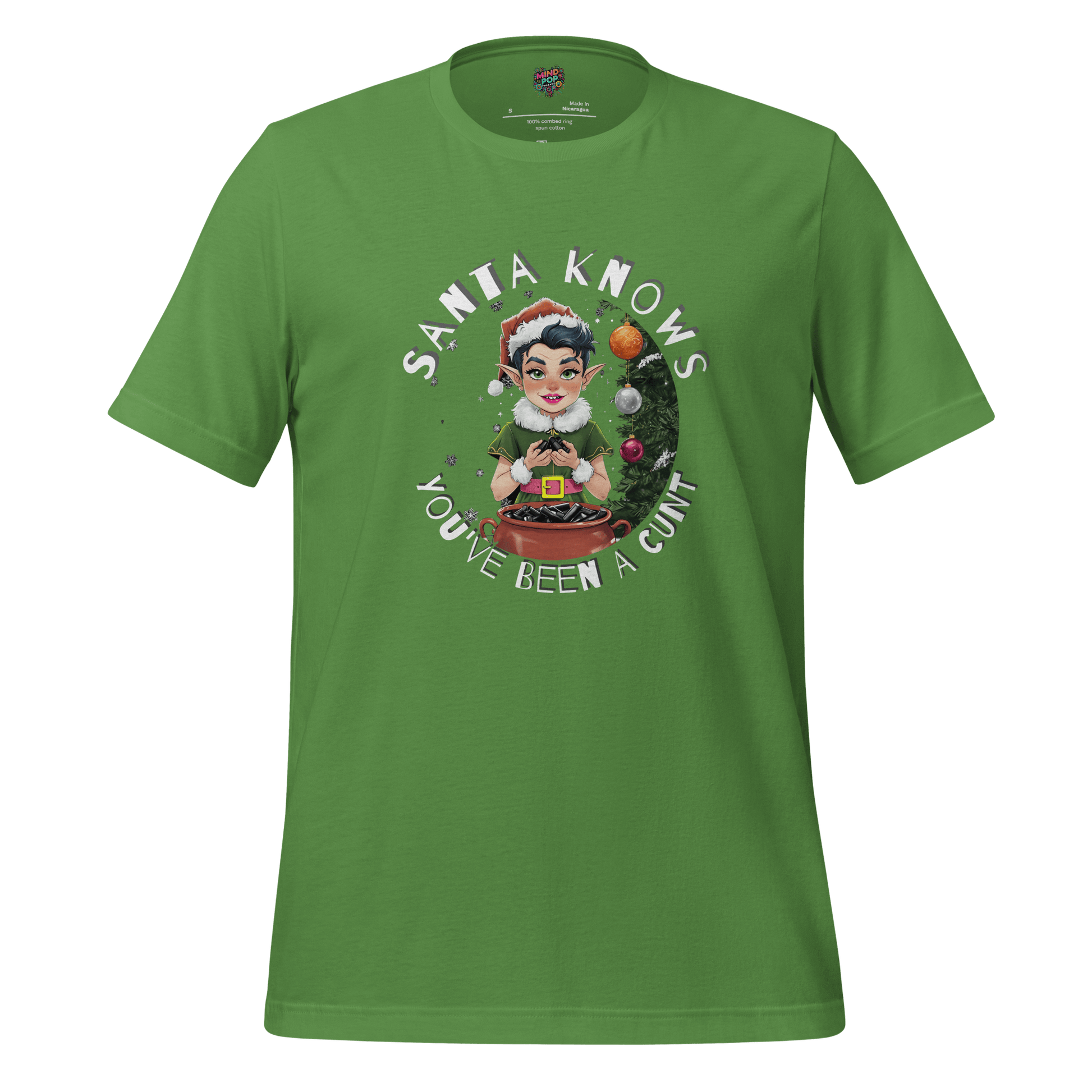 Santa Knows You’ve Been a Cunt Shirt Leaf