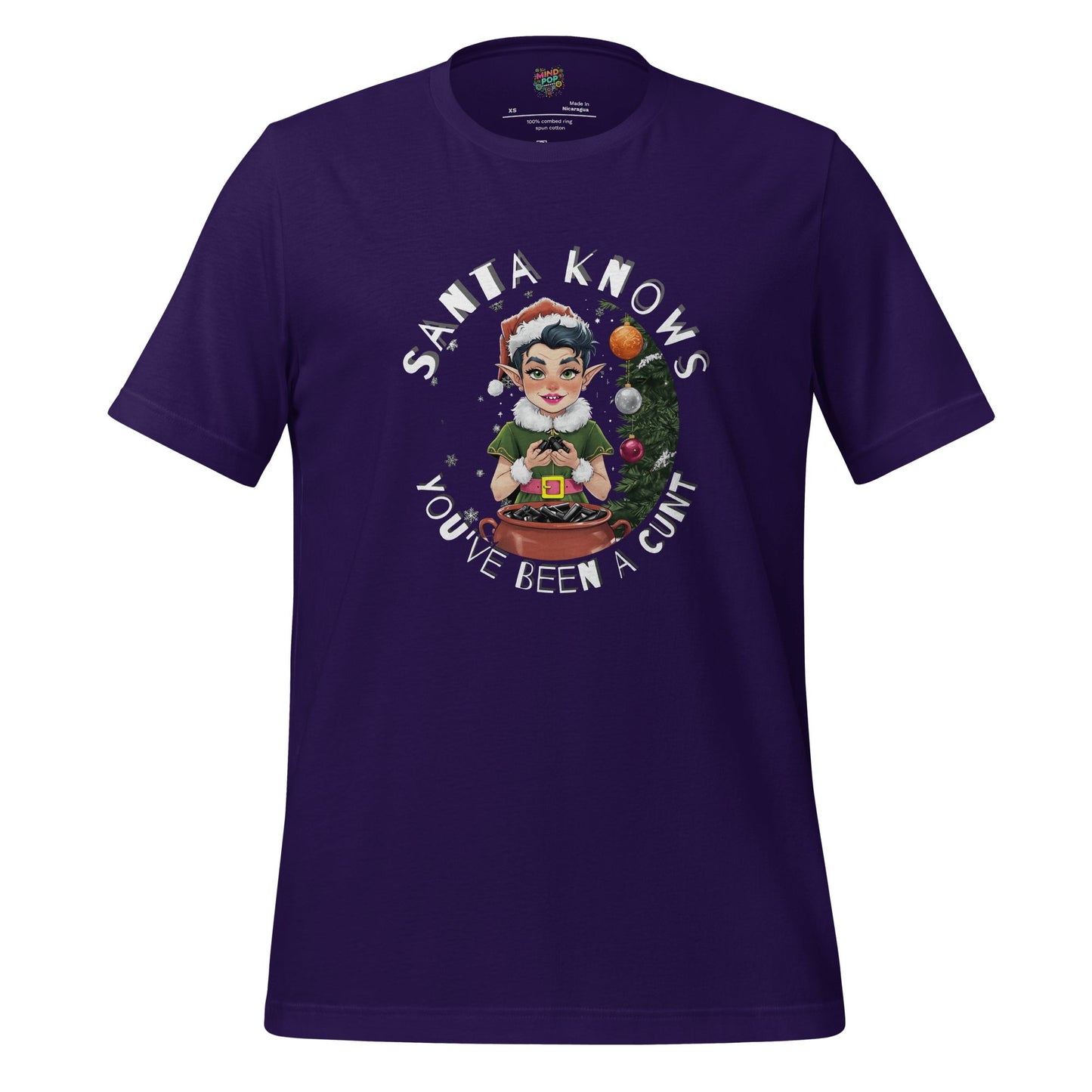 Santa Knows You’ve Been a Cunt Shirt Team Purple