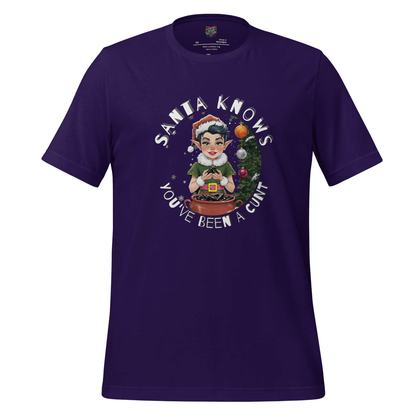 Santa Knows You’ve Been a Cunt Shirt Team Purple