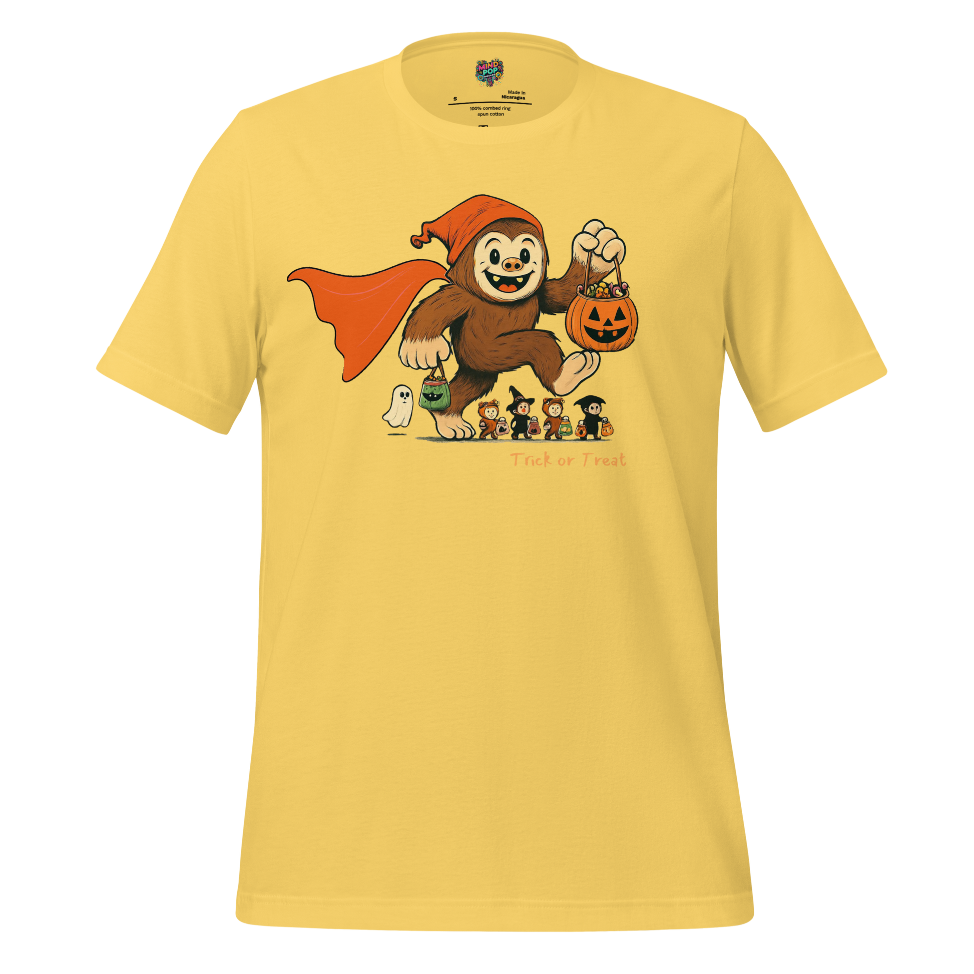 Sasquatch Trick-or-Treat Shirt Yellow