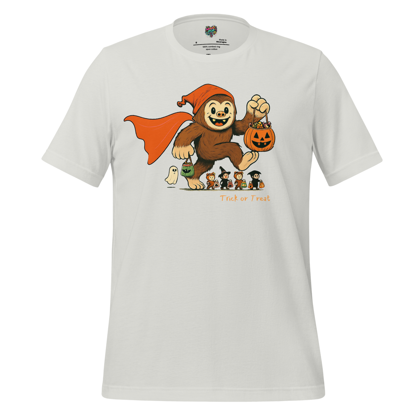 Sasquatch Trick-or-Treat Shirt Silver
