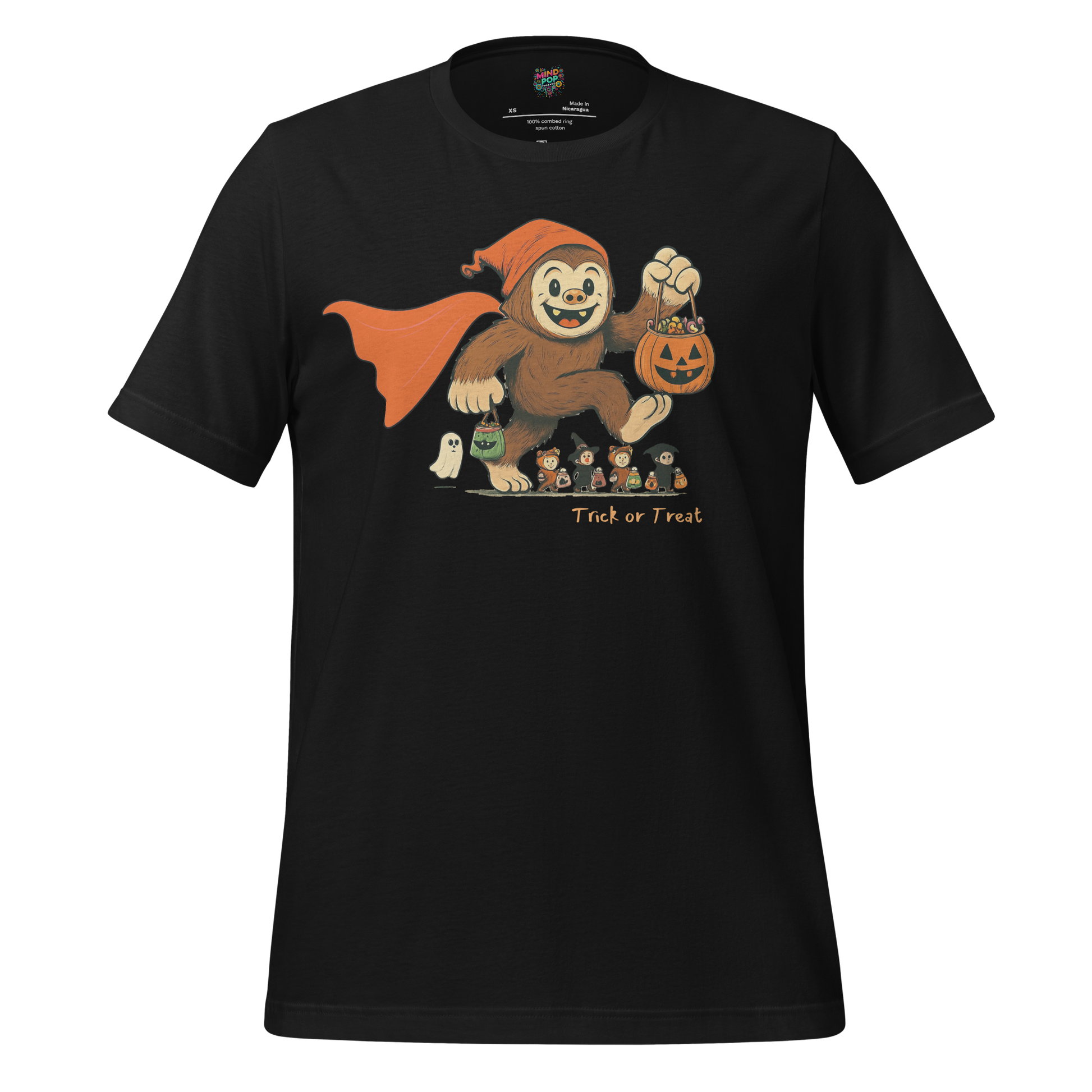 Sasquatch Trick-or-Treat Shirt Vintage Black