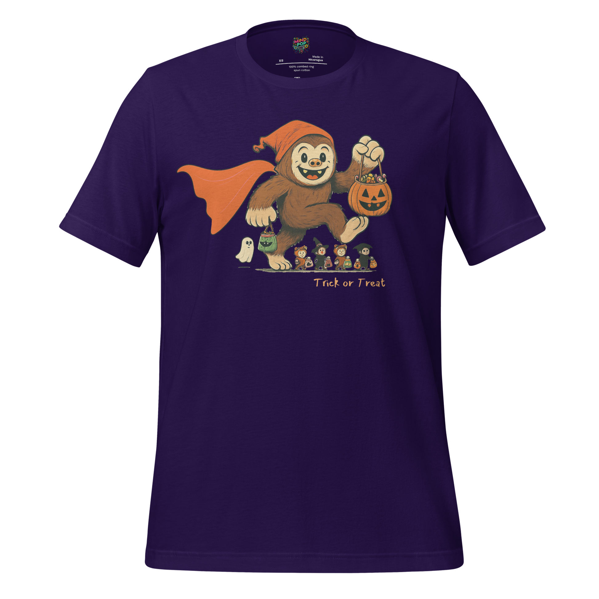 Sasquatch Trick-or-Treat Shirt Team Purple