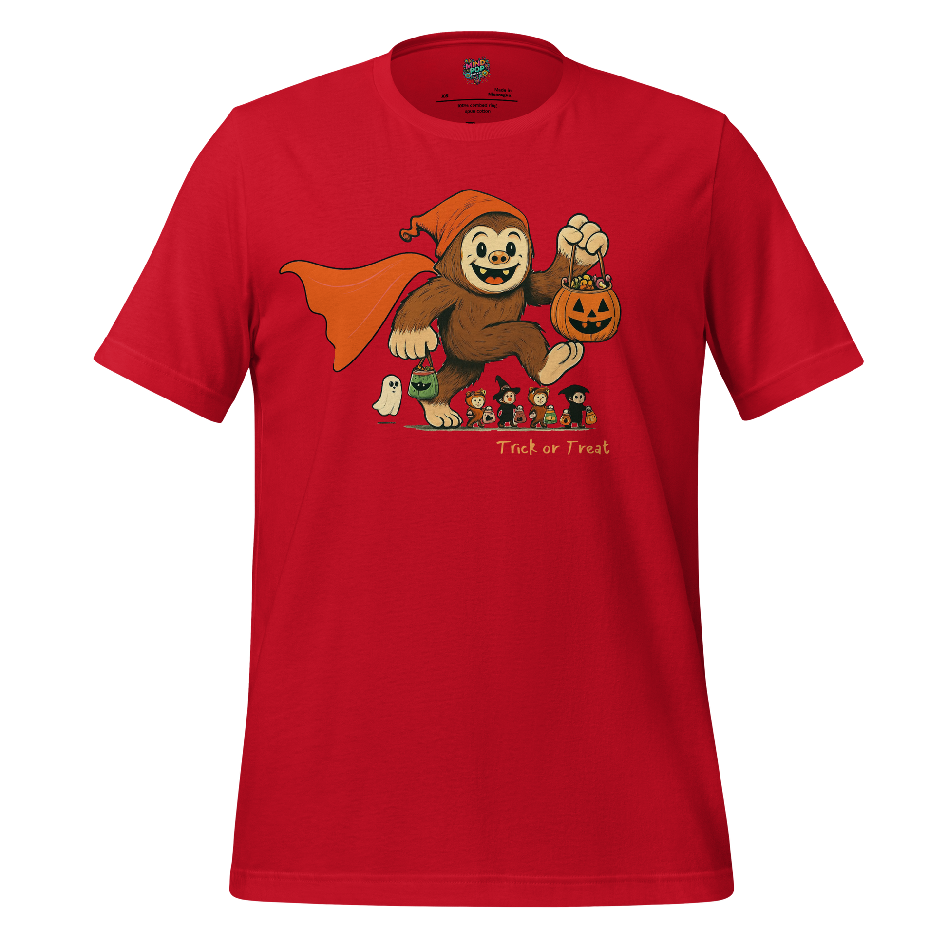 Sasquatch Trick-or-Treat Shirt Red