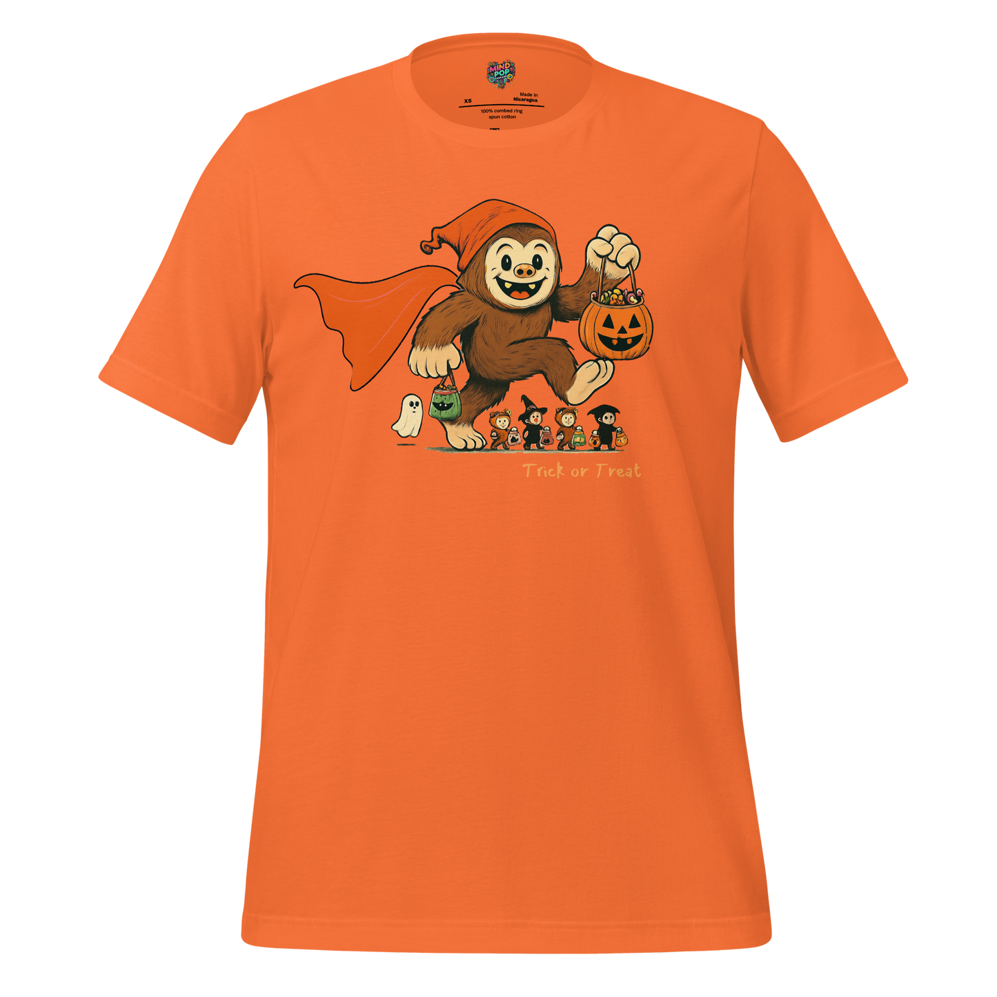 Sasquatch Trick-or-Treat Shirt Orange