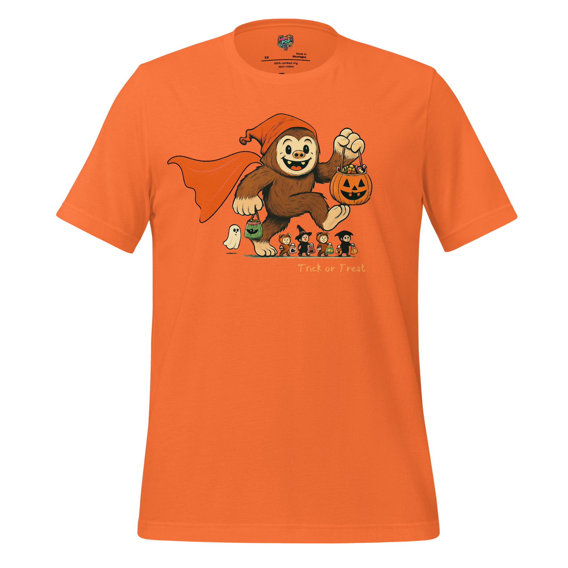 Sasquatch Trick-or-Treat Shirt Orange