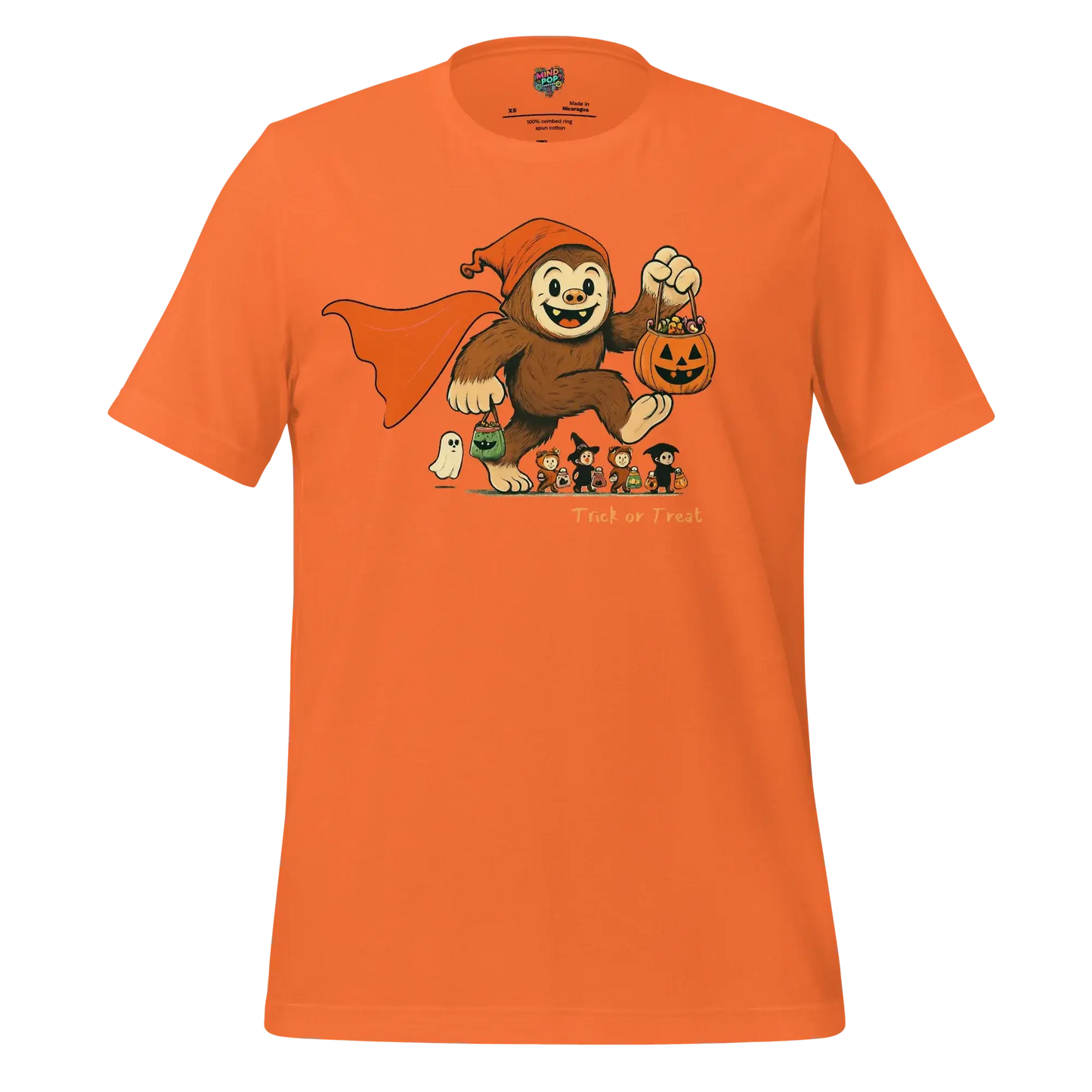 Sasquatch Trick-or-Treat Shirt Orange