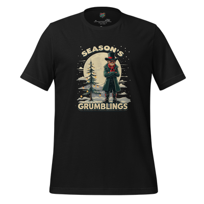 Season’s Grumblings Holiday Tee — Funny Grinch Style Vintage Black