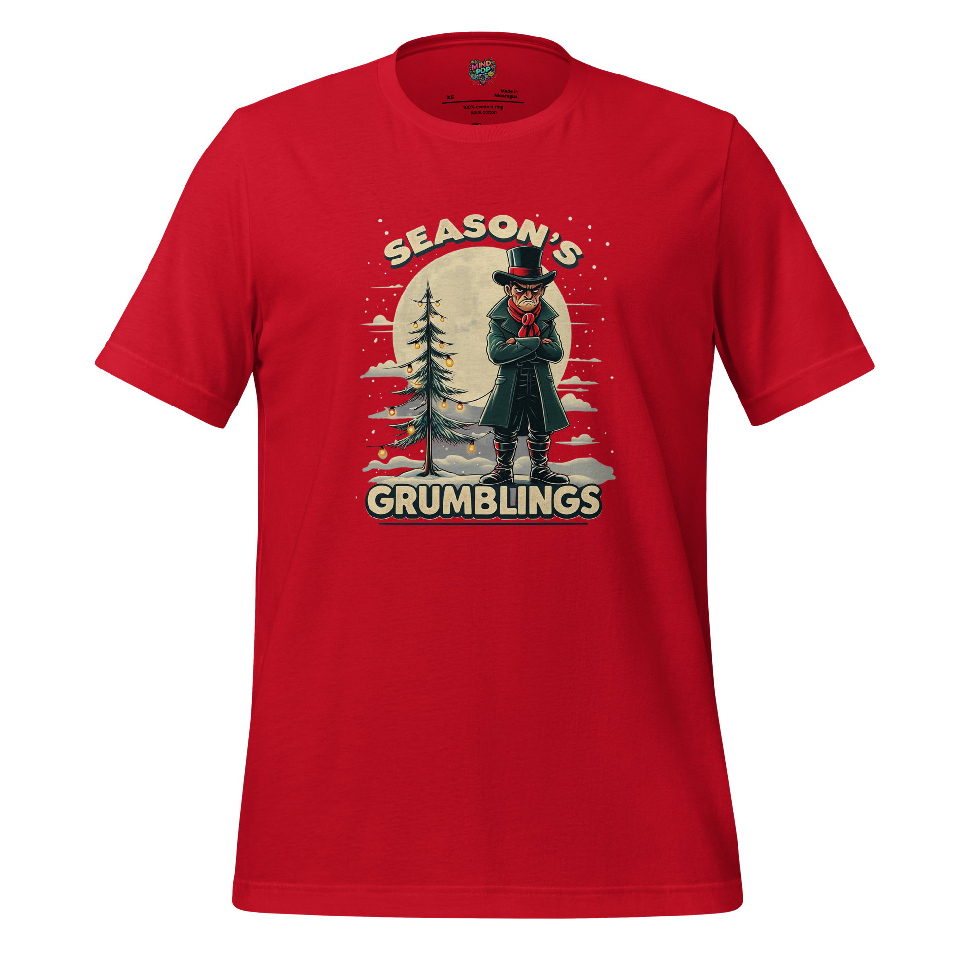 Season’s Grumblings Holiday Tee — Funny Grinch Style Red