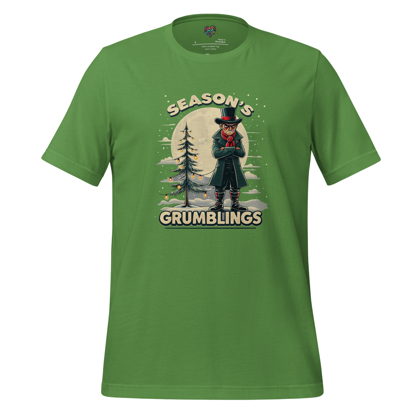 Season’s Grumblings Holiday Tee — Funny Grinch Style Leaf