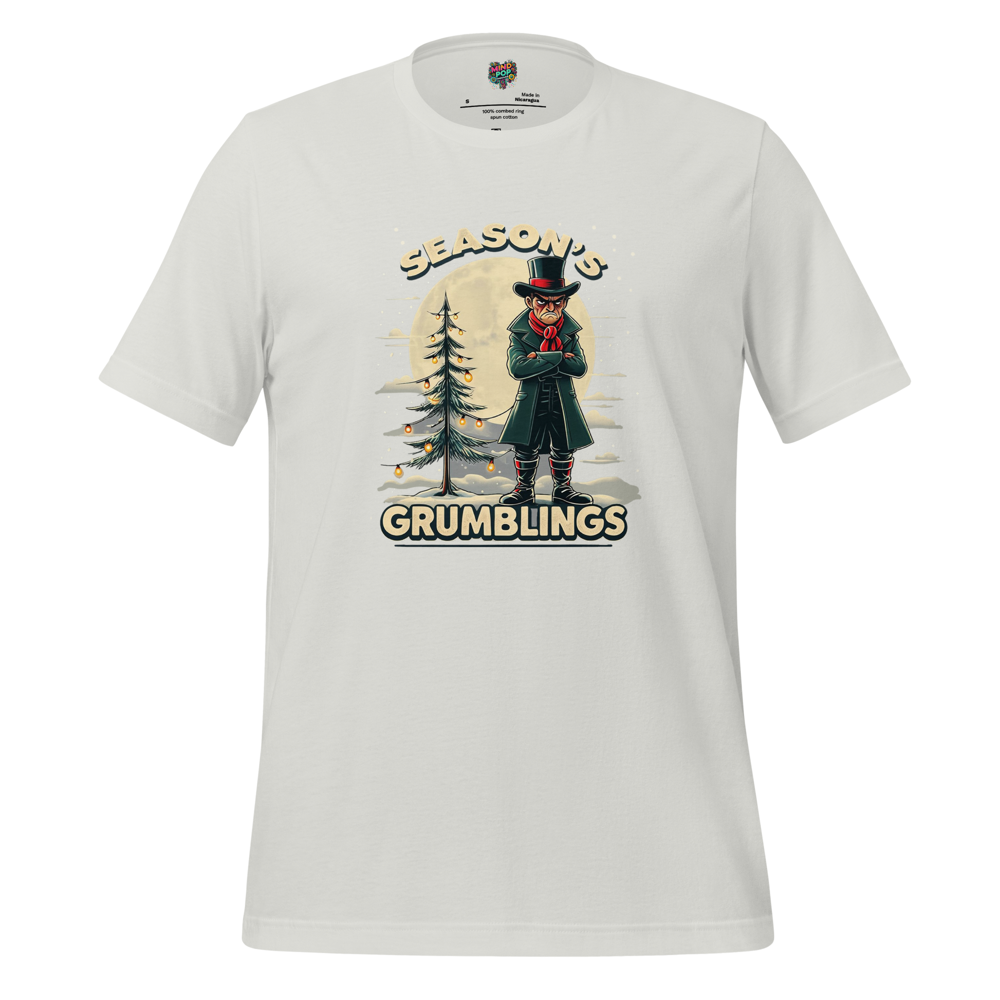 Season’s Grumblings Holiday Tee — Funny Grinch Style Silver