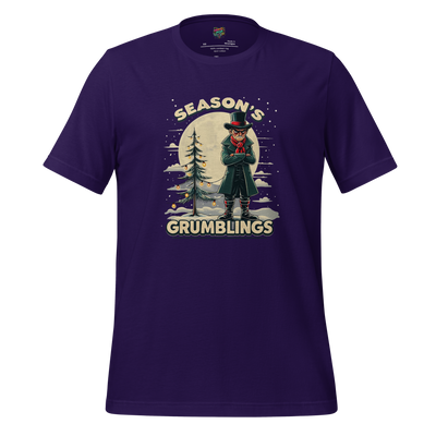 Season’s Grumblings Holiday Tee — Funny Grinch Style Team Purple