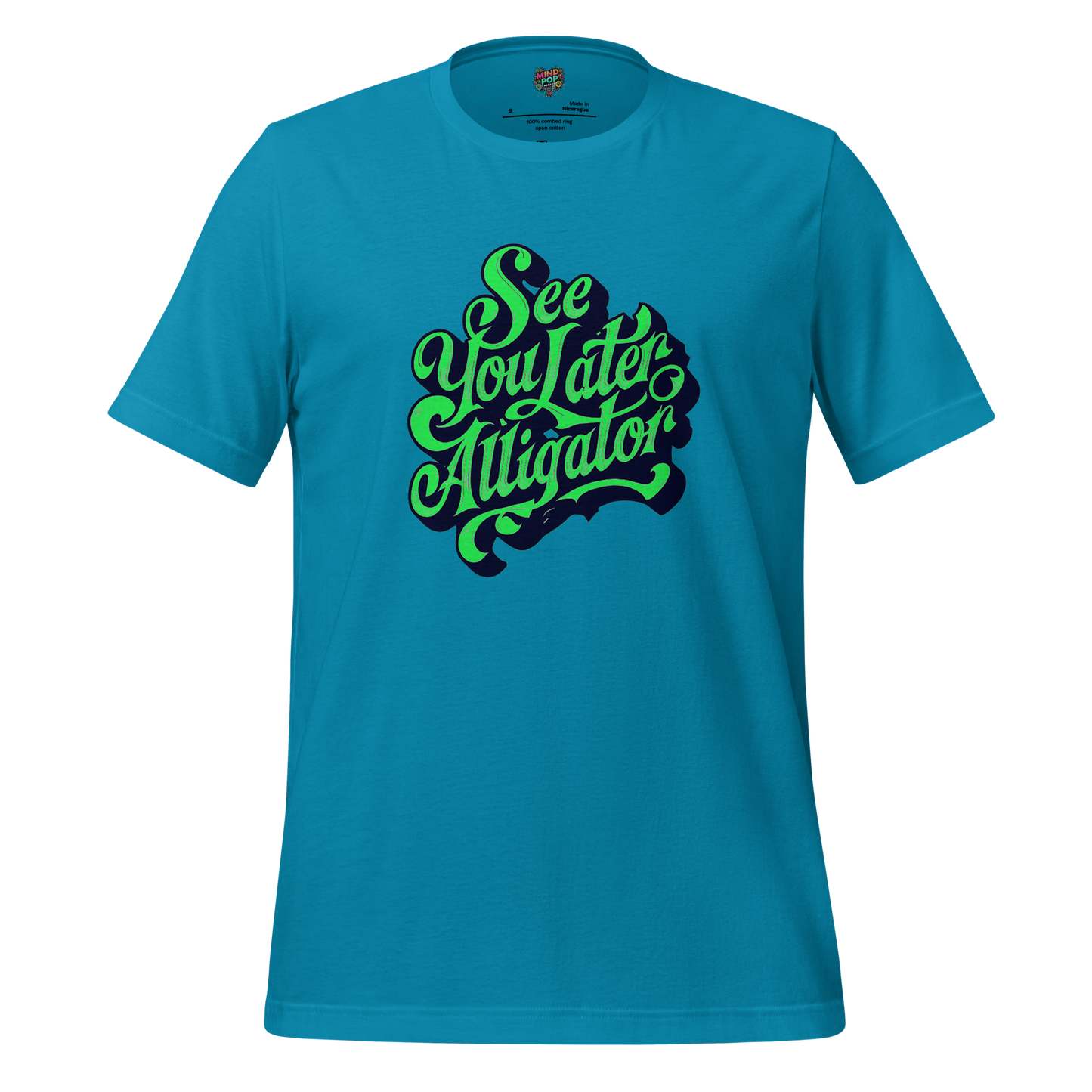 See You Later Alligator Shirt Aqua