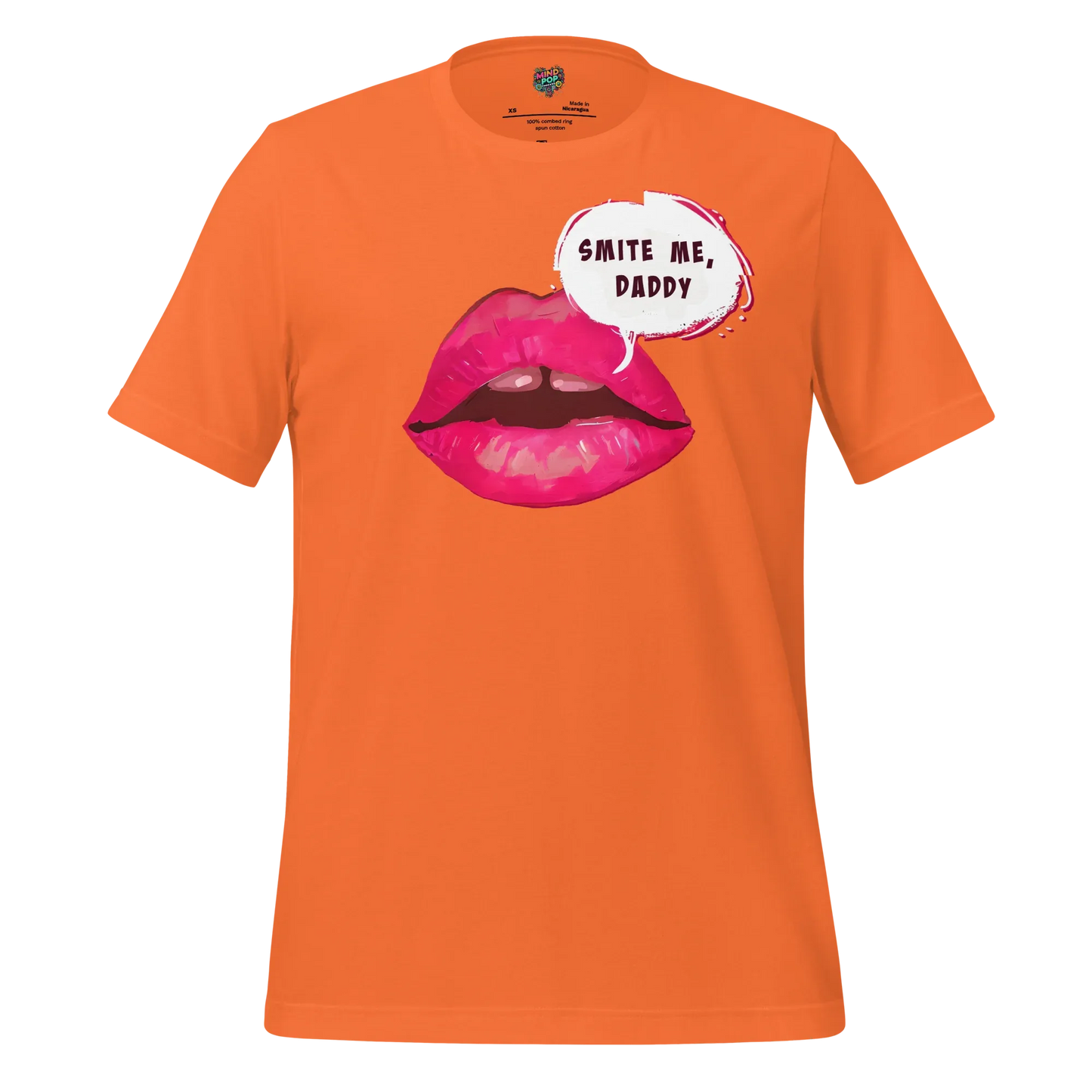 Smite Me Daddy Tee — Blasphemous Humor Graphic Orange