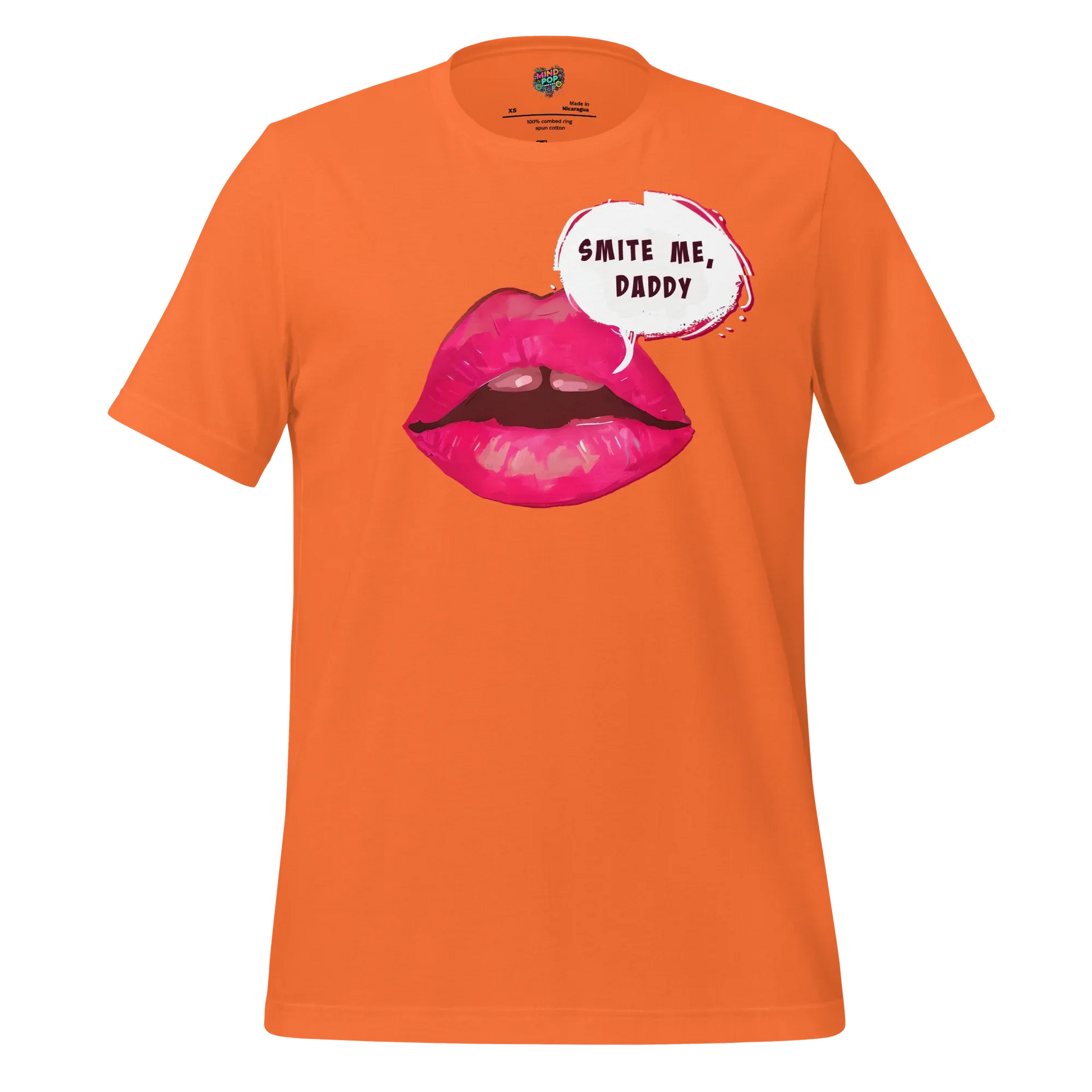 Smite Me Daddy Tee — Blasphemous Humor Graphic Orange