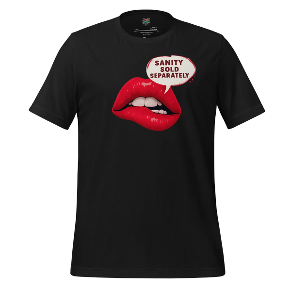 Sanity Sold Separately Lips Graphic Tee - tshirt - MPopTop - Vintage Black - 2XL - 1102766_21598