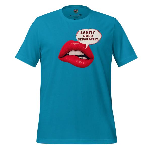 Sanity Sold Separately Lips Graphic Tee - tshirt - MPopTop - Aqua - 4XL - 1102766_5311