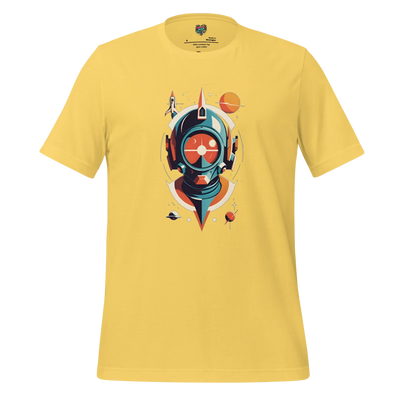 Space Man Astronaut Tee — Vintage Galaxy Style Yellow