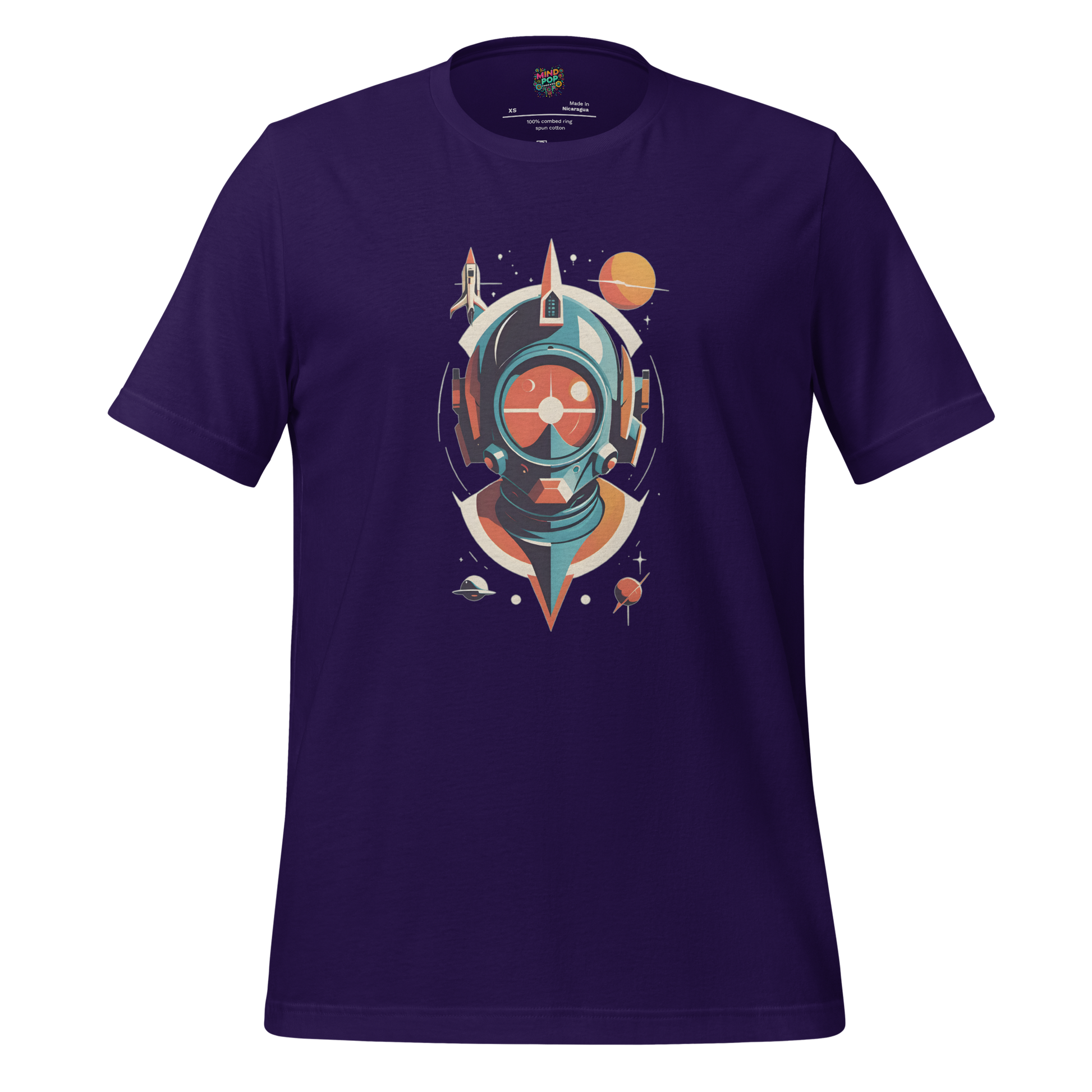 Space Man Astronaut Tee — Vintage Galaxy Style Team Purple