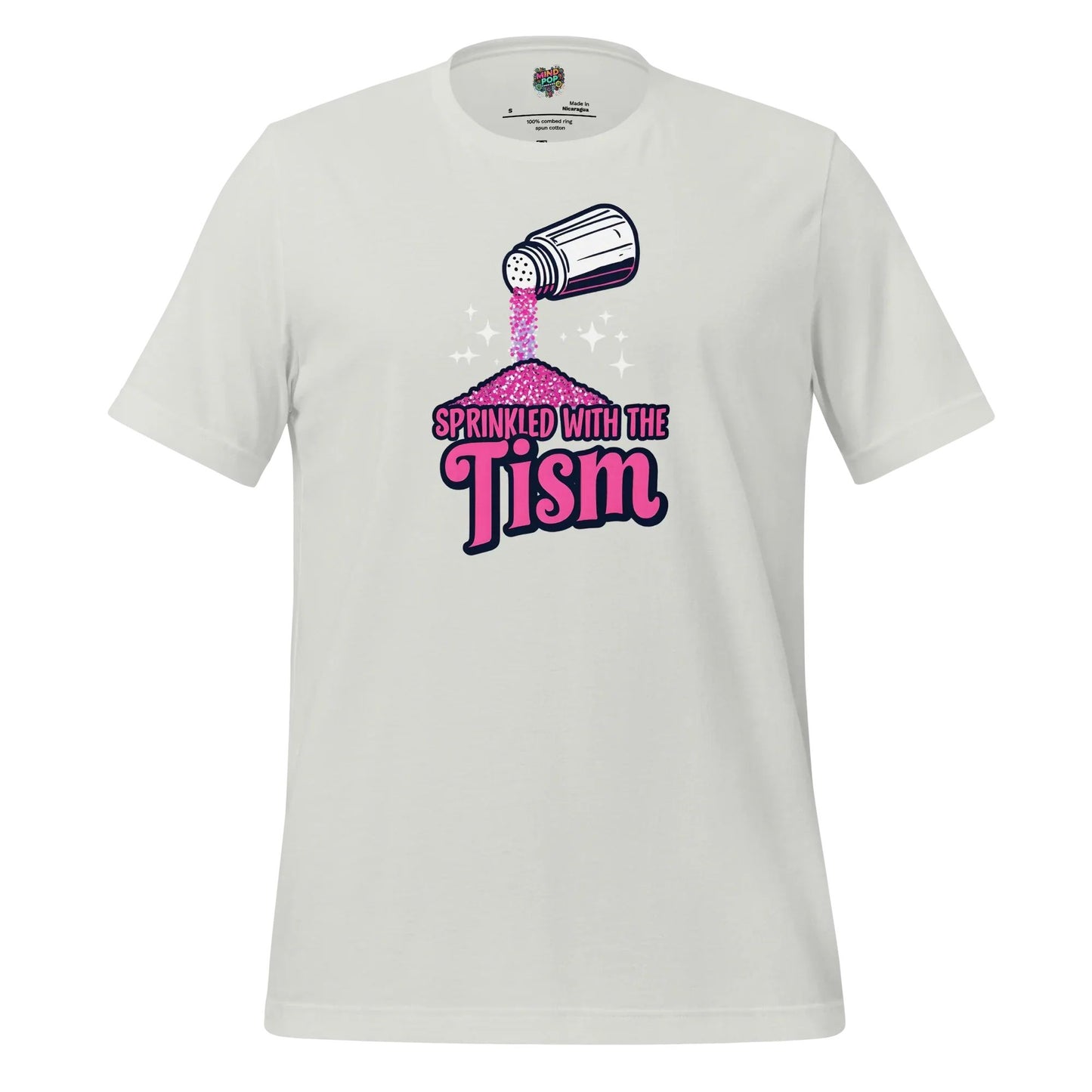 Sprinkled with the ’Tism Glitter Shaker Neurospicy Humor Tee Silver
