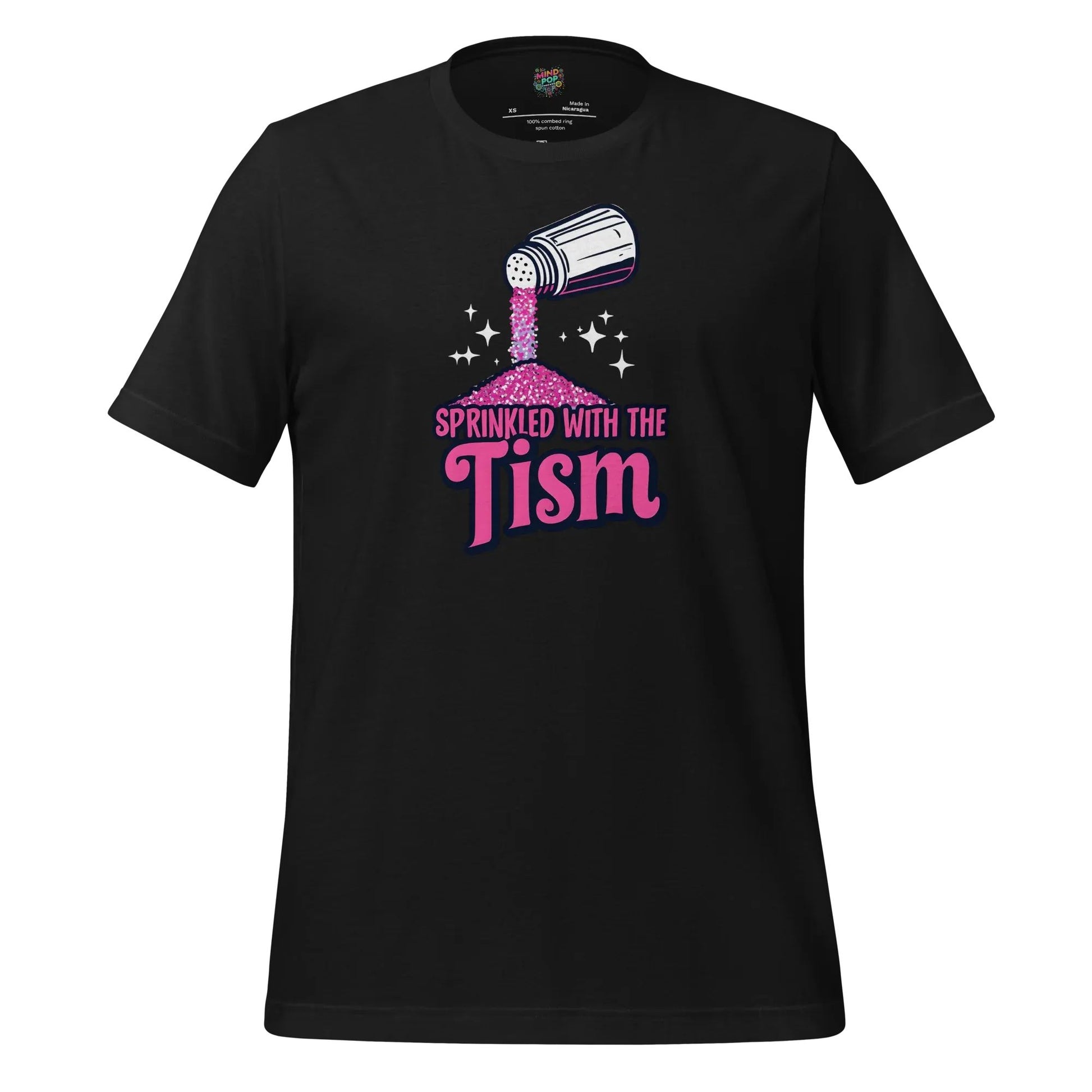 Sprinkled with the ’Tism Glitter Shaker Neurospicy Humor Tee Vintage Black