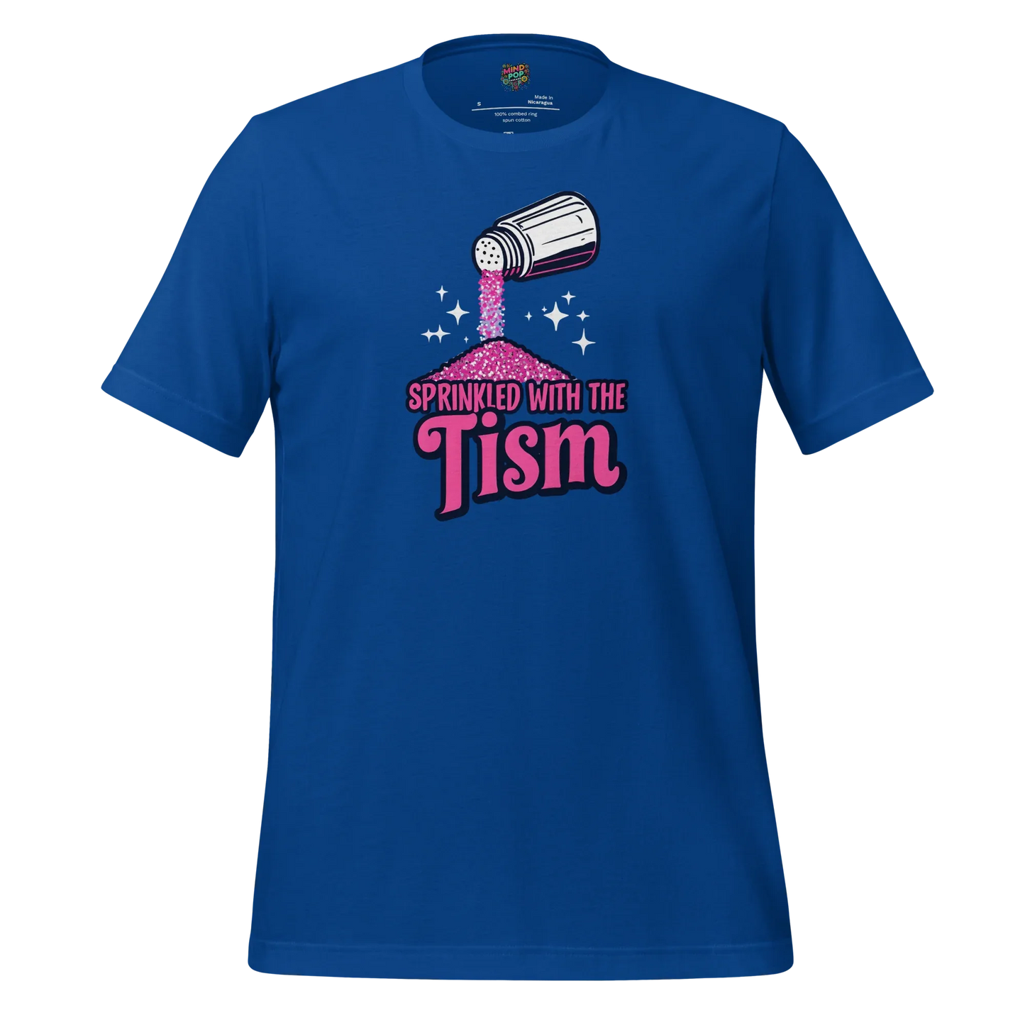 Sprinkled with the ’Tism Glitter Shaker Neurospicy Humor Tee True Royal