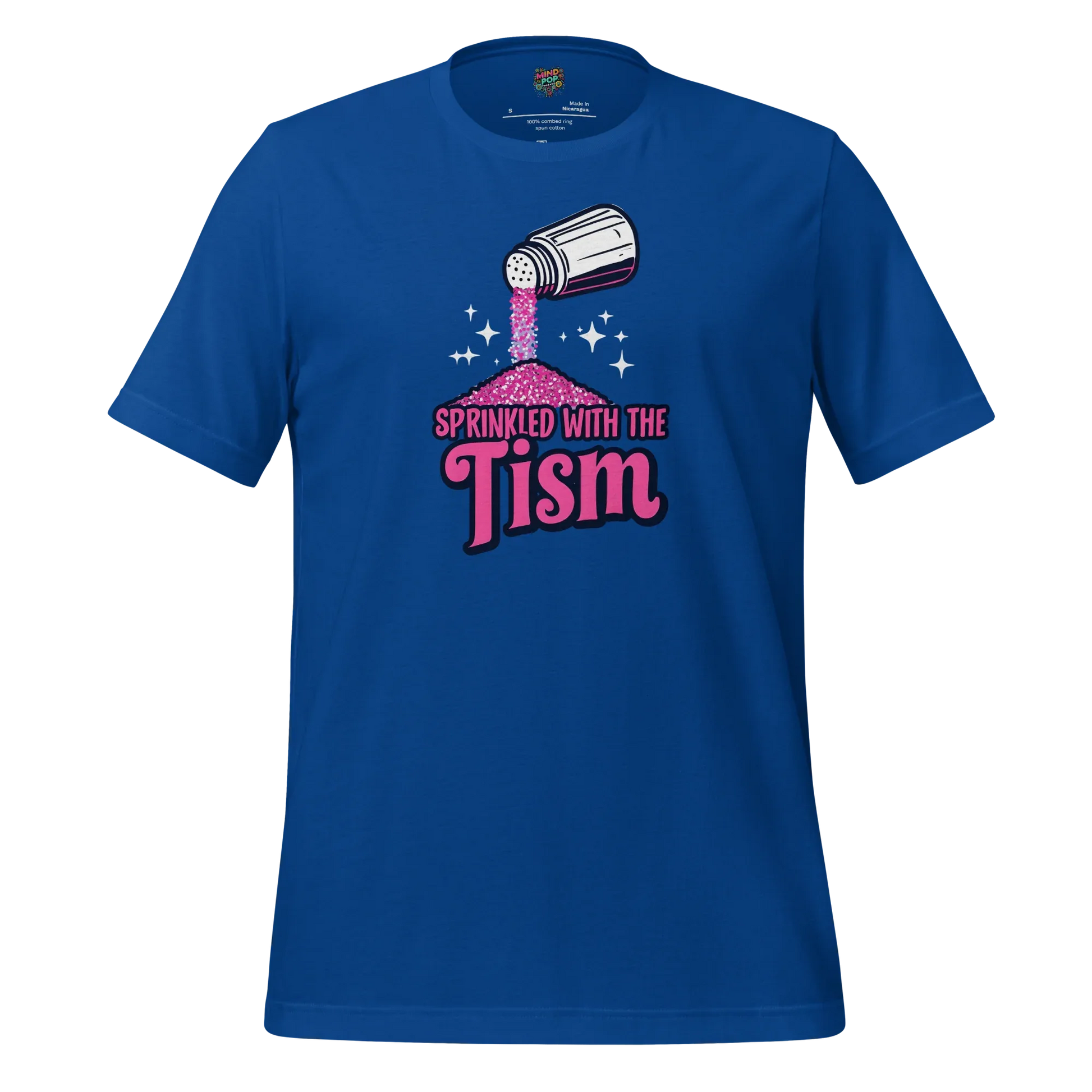 Sprinkled with the ’Tism Glitter Shaker Neurospicy Humor Tee True Royal