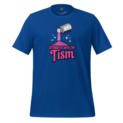 Sprinkled with the ’Tism Glitter Shaker Neurospicy Humor Tee True Royal
