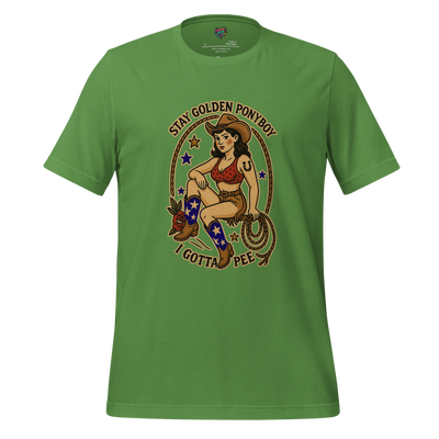 Stay Golden, Ponyboy Cowboy Pinup Step Brothers Movie Inpired Shirt Leaf