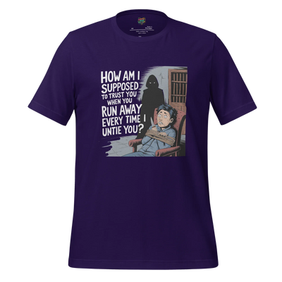 How Can I Trust You Graphic Tee in Team Purple