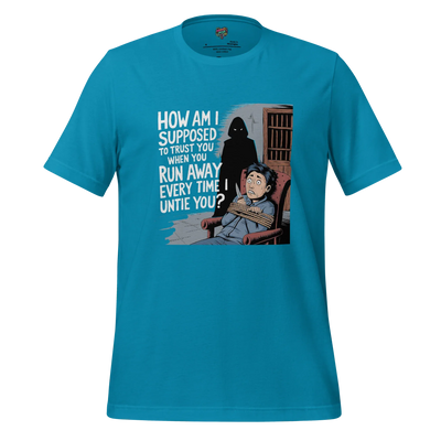 How Can I Trust You Graphic Tee in Aqua