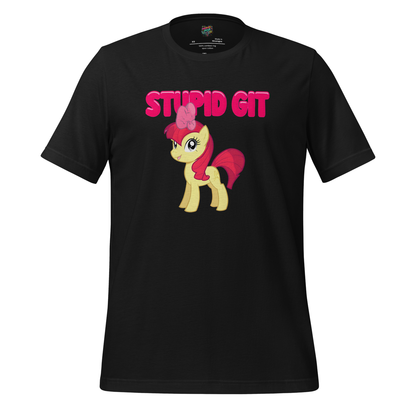 Stupid Git Unicorn Shirt Vintage Black