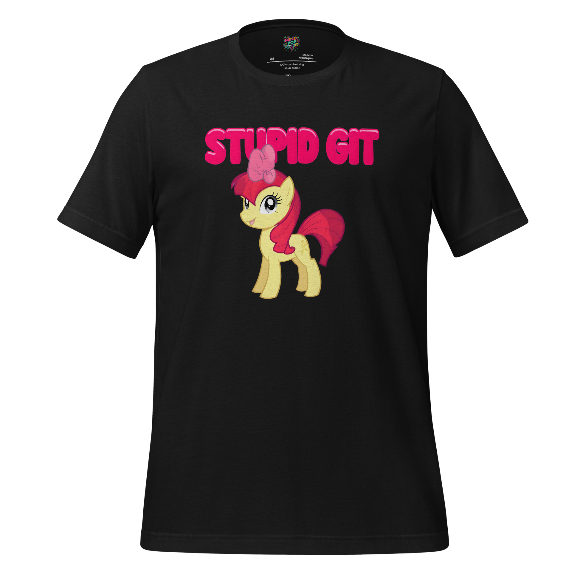 Stupid Git Unicorn Shirt Vintage Black