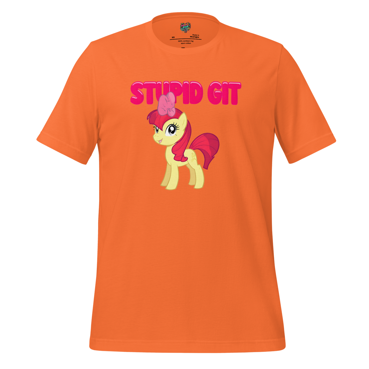 Stupid Git Unicorn Shirt Orange