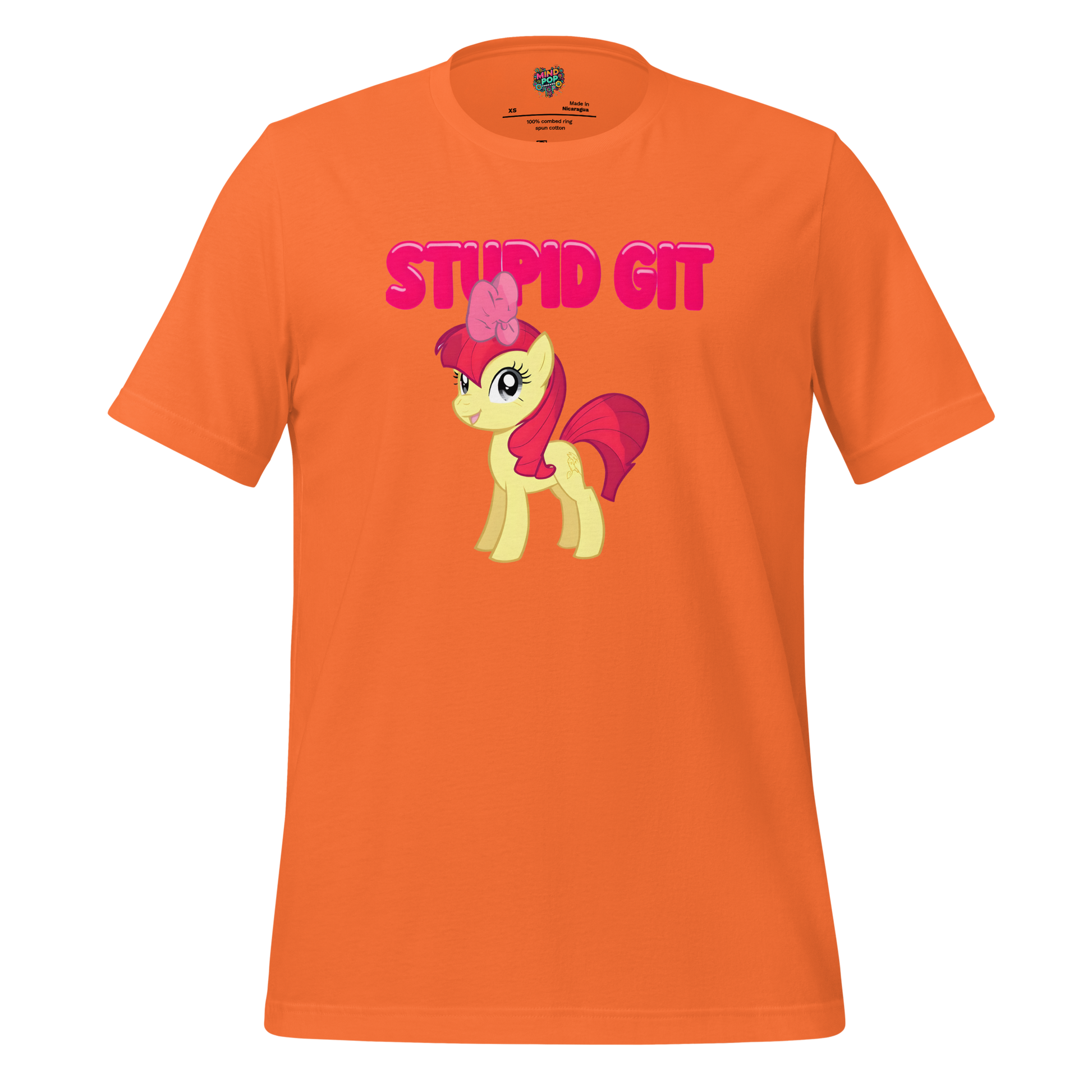 Stupid Git Unicorn Shirt Orange